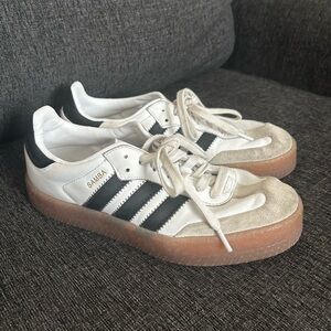 Adidas Sambae White and Black with Gum Sole - Women’s